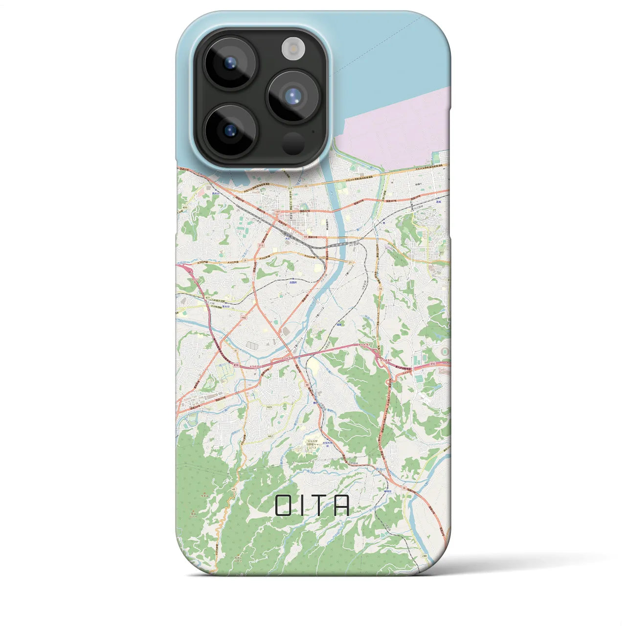 【大分(大分県)】地図柄iPhoneケース(バックカバータイプ)