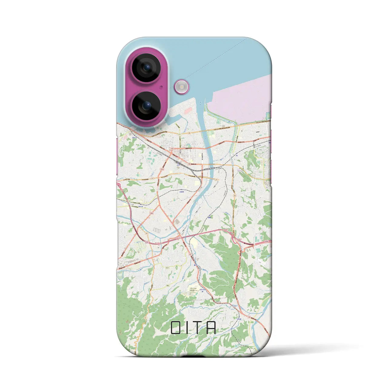 【大分(大分県)】地図柄iPhoneケース(バックカバータイプ)