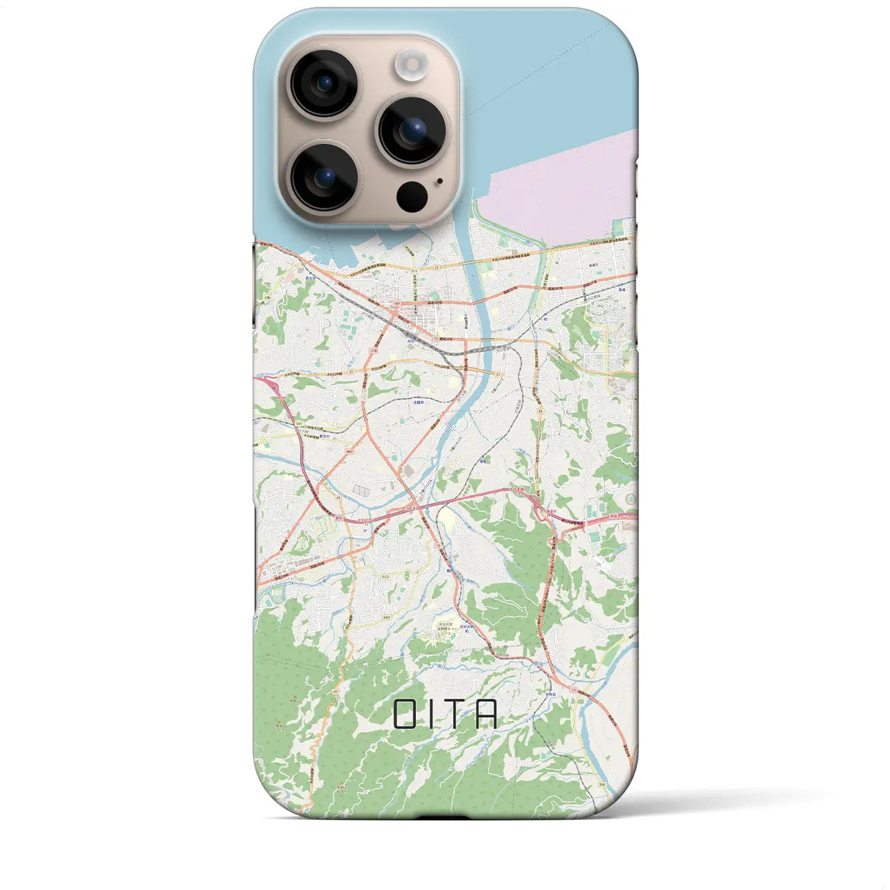 【大分(大分県)】地図柄iPhoneケース(バックカバータイプ)