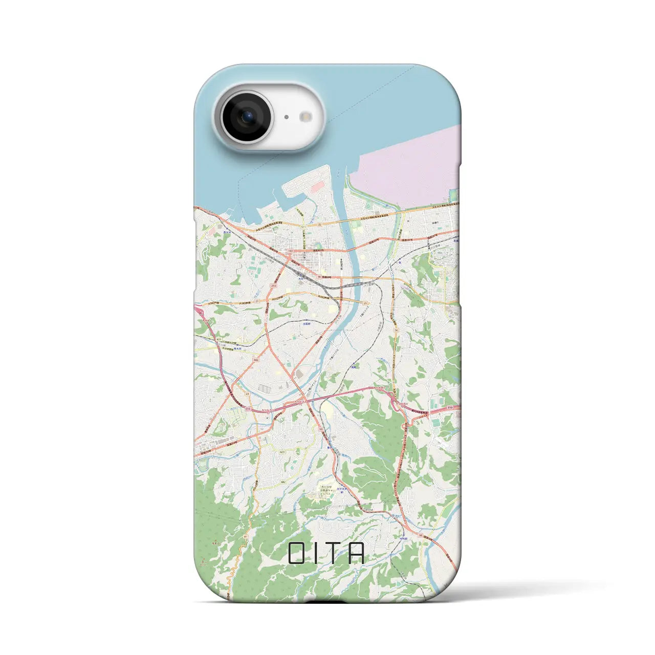 【大分(大分県)】地図柄iPhoneケース(バックカバータイプ)