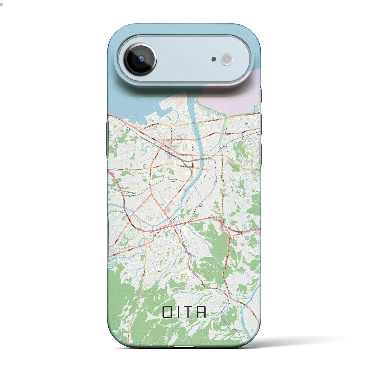 【大分(大分県)】地図柄iPhoneケース(バックカバータイプ)