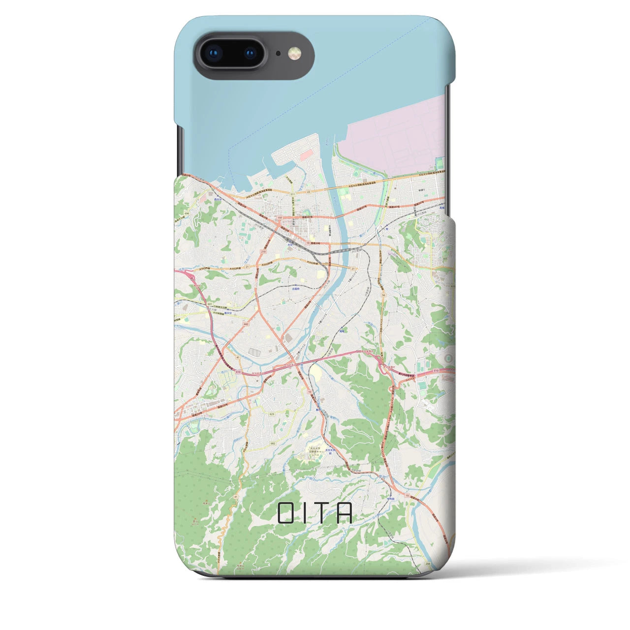 【大分(大分県)】地図柄iPhoneケース(バックカバータイプ)