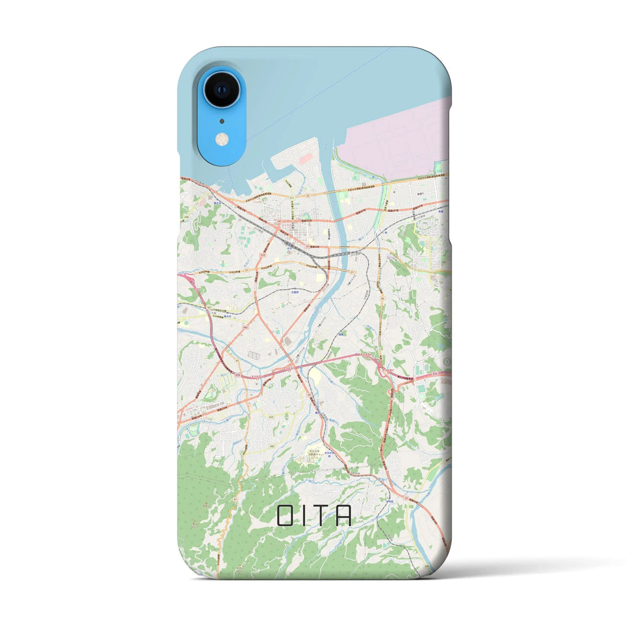 【大分(大分県)】地図柄iPhoneケース(バックカバータイプ)