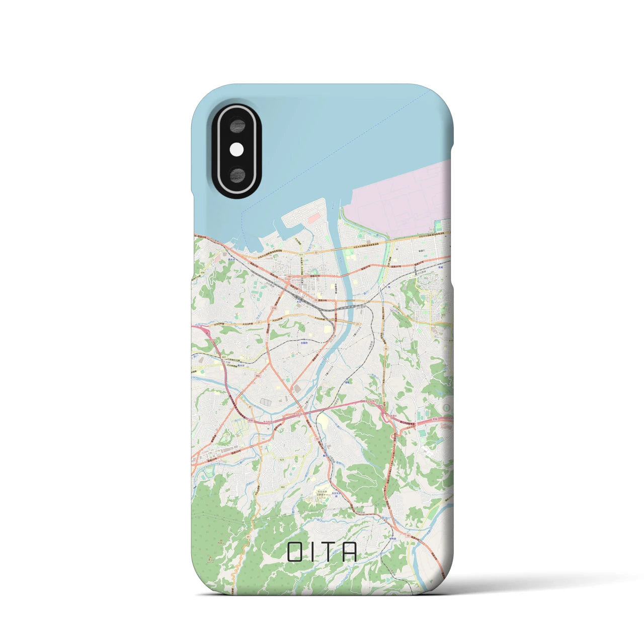 【大分(大分県)】地図柄iPhoneケース(バックカバータイプ)