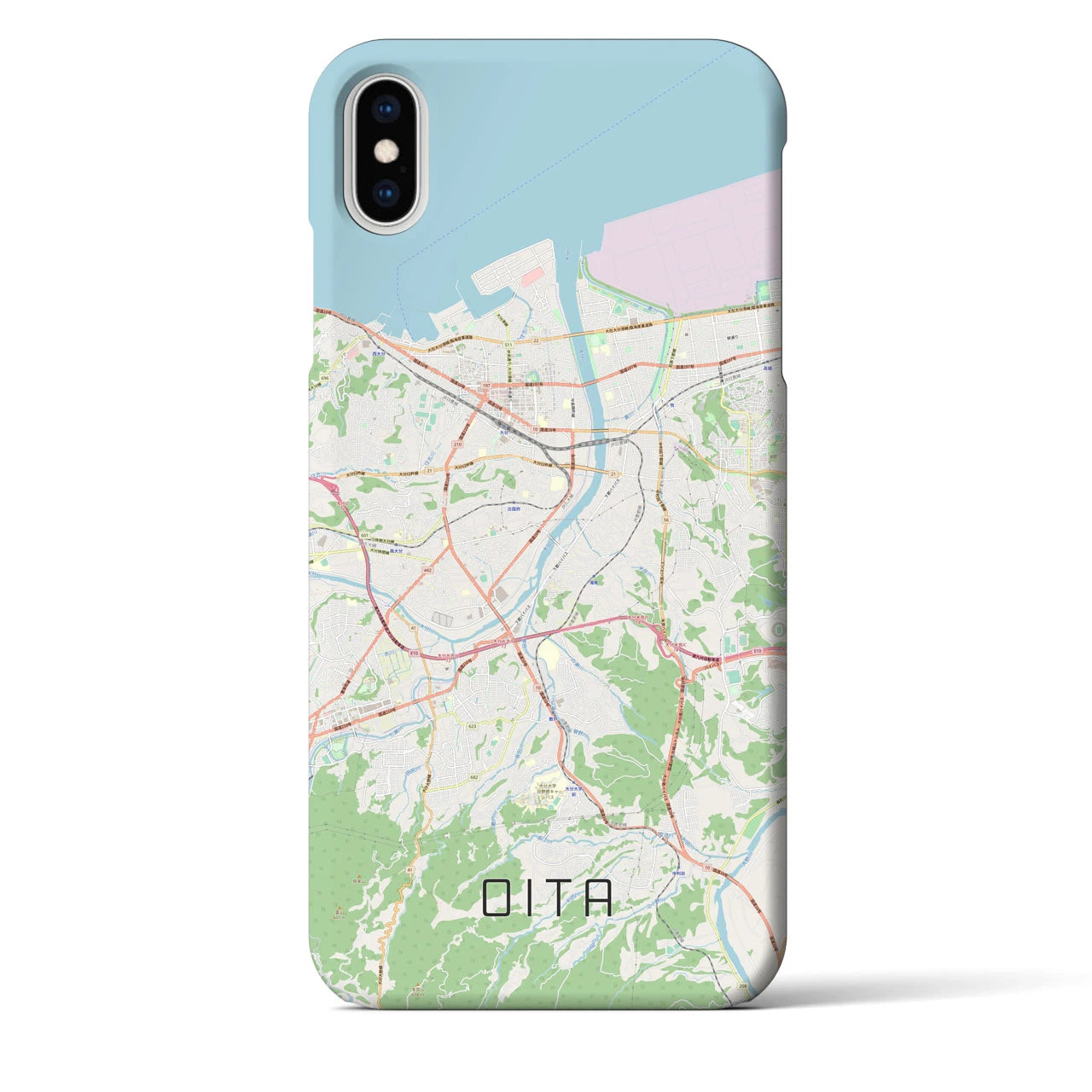 【大分(大分県)】地図柄iPhoneケース(バックカバータイプ)