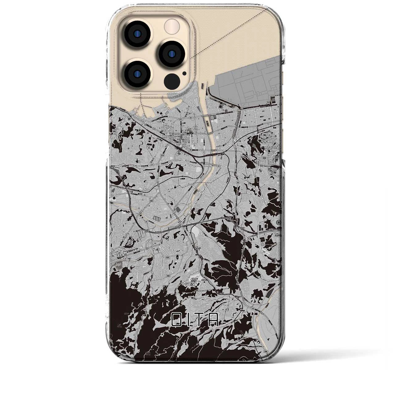 【大分(大分県)】地図柄iPhoneケース(クリアタイプ)