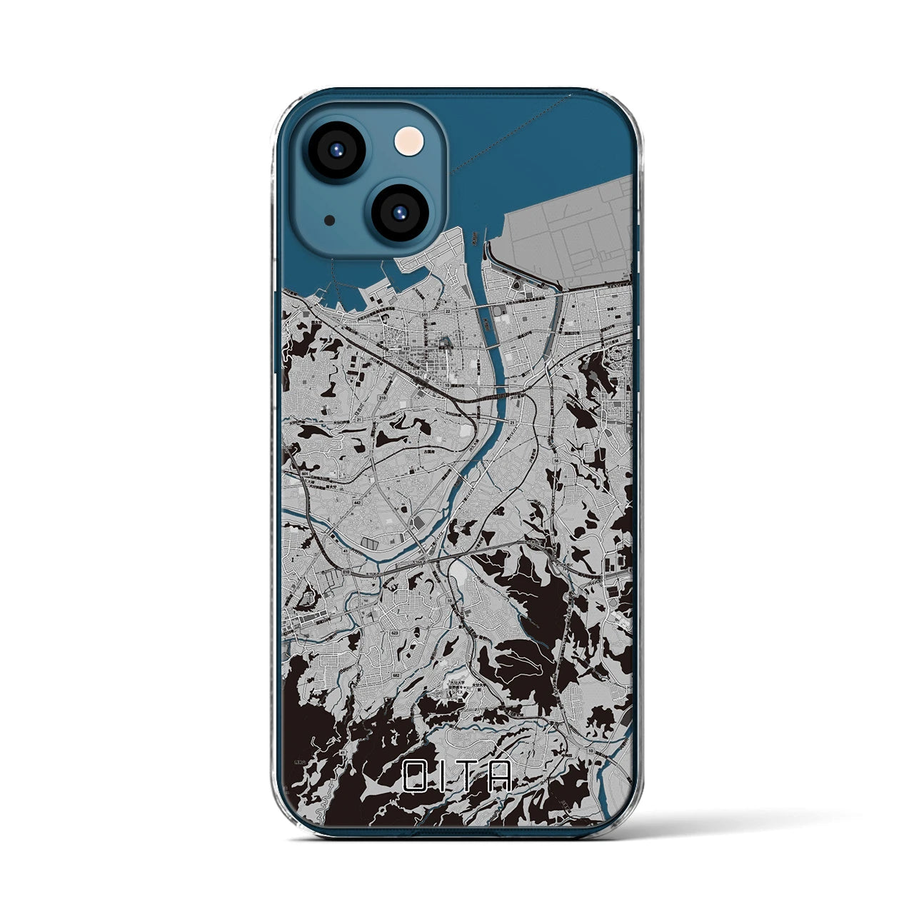 【大分(大分県)】地図柄iPhoneケース(クリアタイプ)