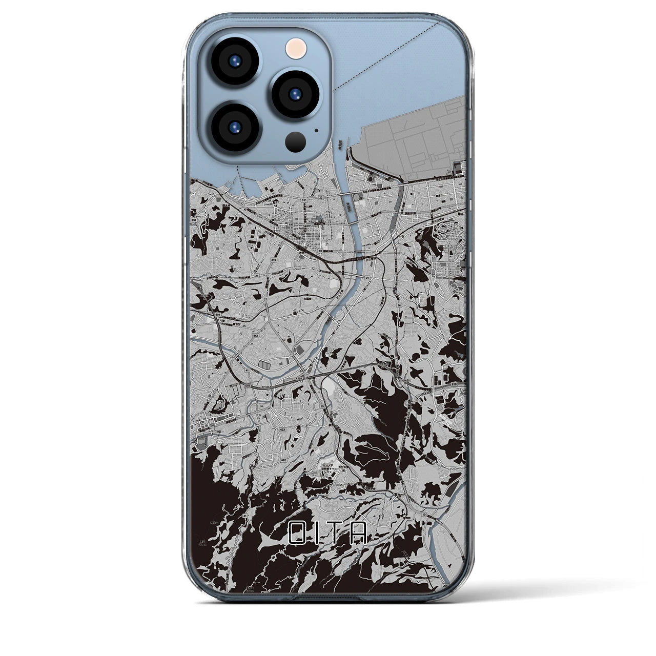 【大分(大分県)】地図柄iPhoneケース(クリアタイプ)