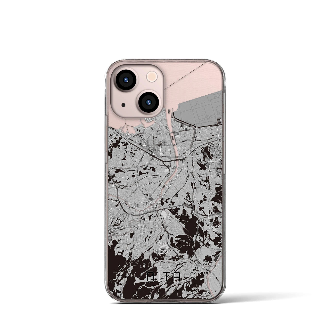 【大分(大分県)】地図柄iPhoneケース(クリアタイプ)