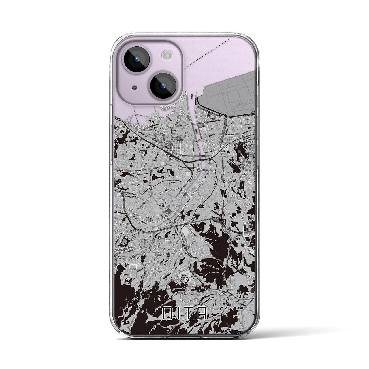 【大分(大分県)】地図柄iPhoneケース(クリアタイプ)