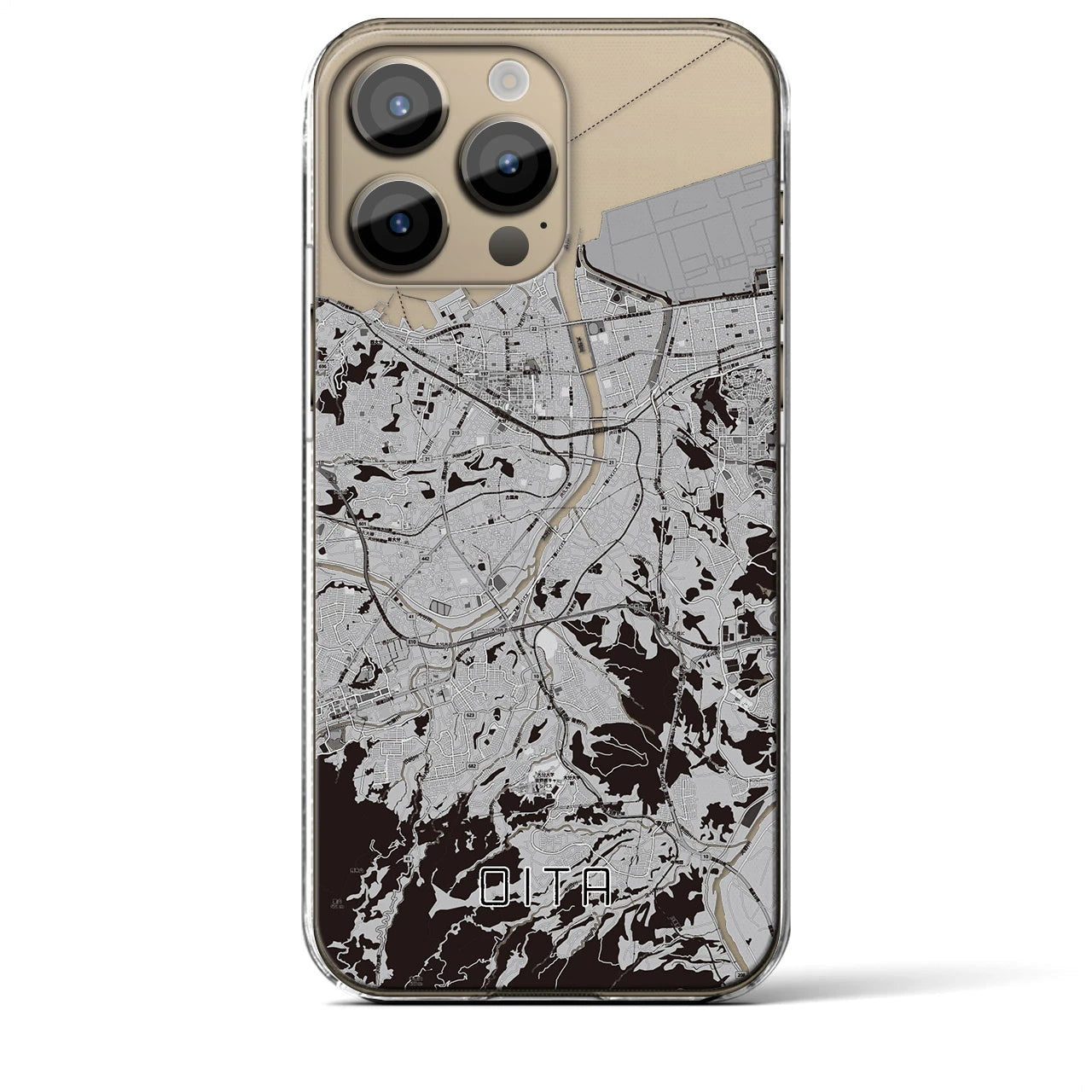 【大分(大分県)】地図柄iPhoneケース(クリアタイプ)