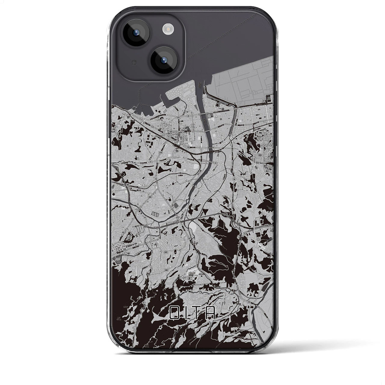 【大分(大分県)】地図柄iPhoneケース(クリアタイプ)