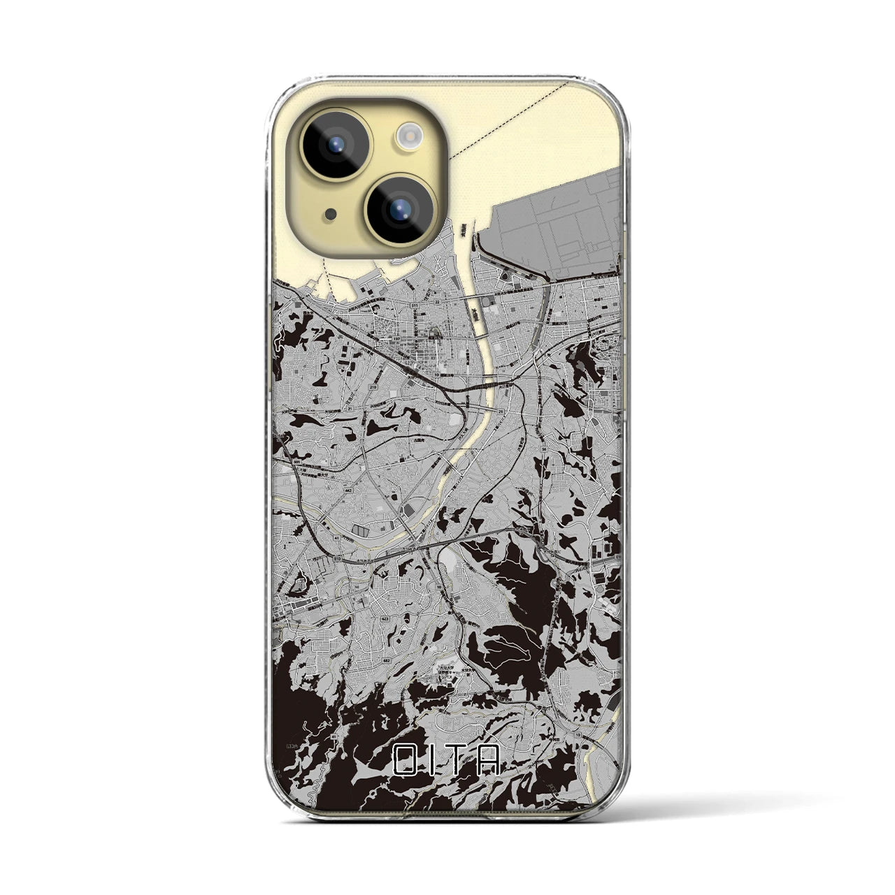 【大分(大分県)】地図柄iPhoneケース(クリアタイプ)