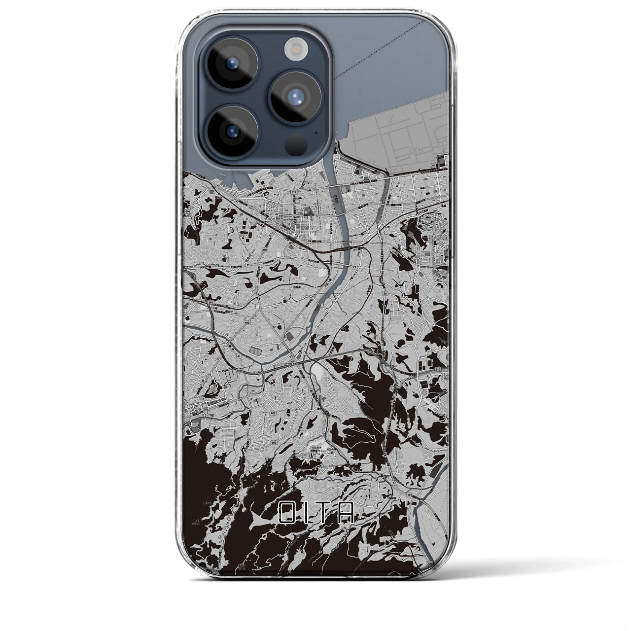 【大分(大分県)】地図柄iPhoneケース(クリアタイプ)