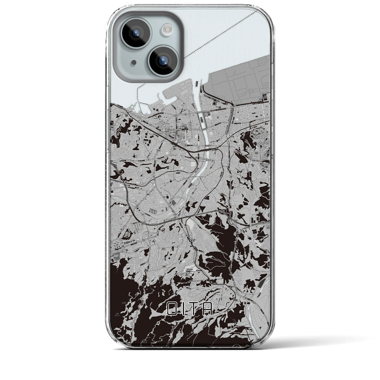 【大分(大分県)】地図柄iPhoneケース(クリアタイプ)