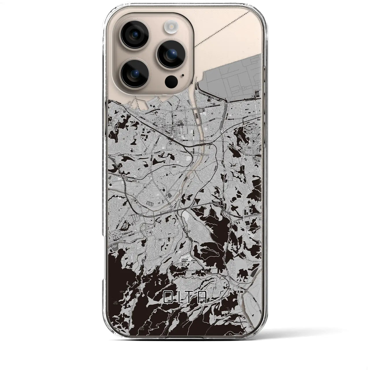 【大分(大分県)】地図柄iPhoneケース(クリアタイプ)