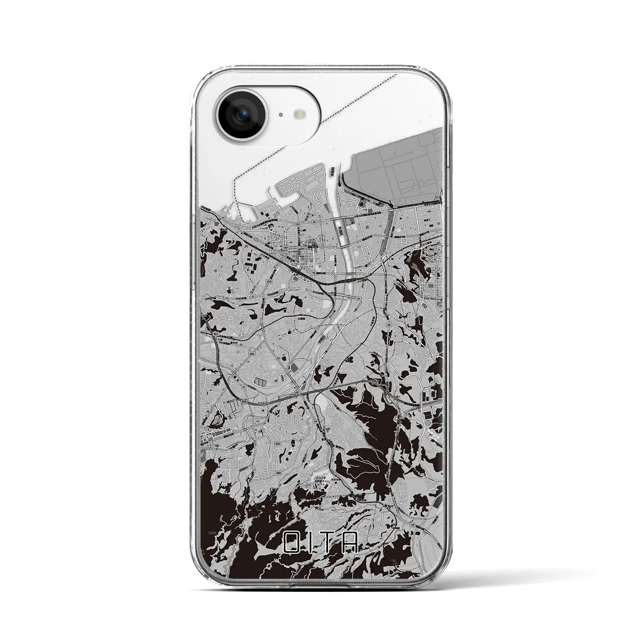 【大分(大分県)】地図柄iPhoneケース(クリアタイプ)