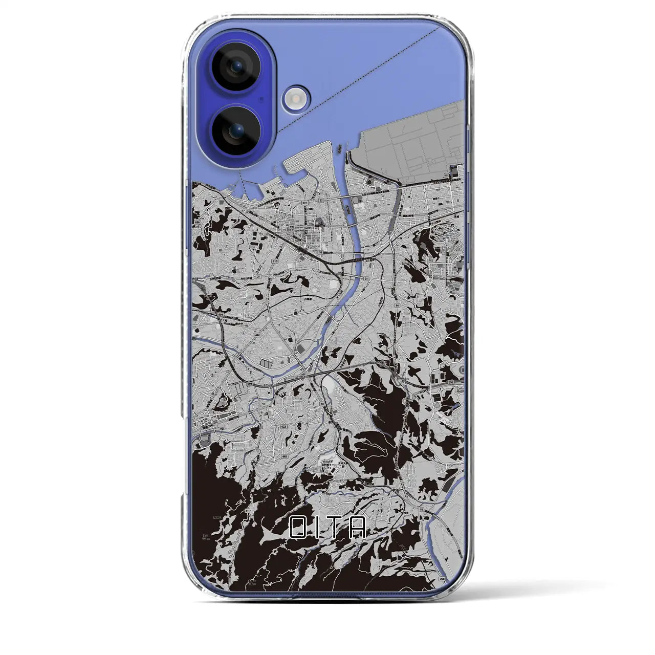 【大分(大分県)】地図柄iPhoneケース(クリアタイプ)