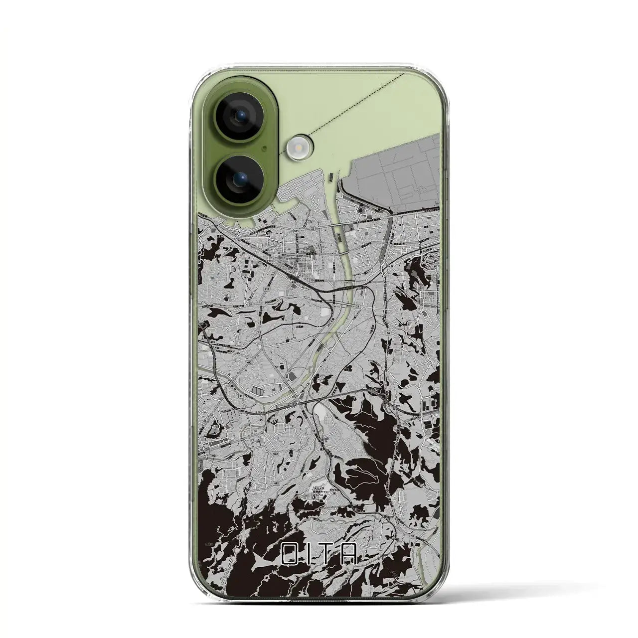 【大分(大分県)】地図柄iPhoneケース(クリアタイプ)