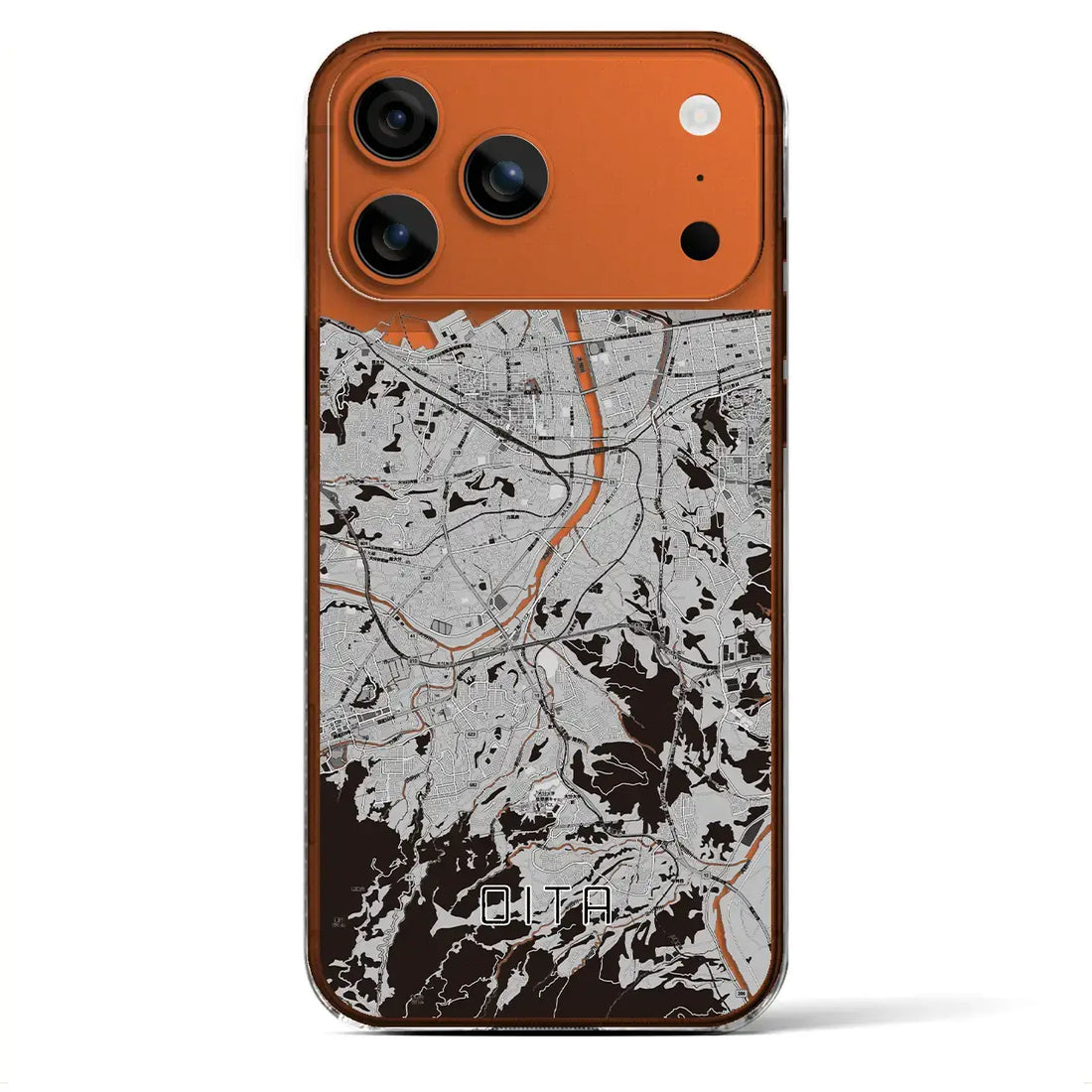 【大分(大分県)】地図柄iPhoneケース(クリアタイプ)