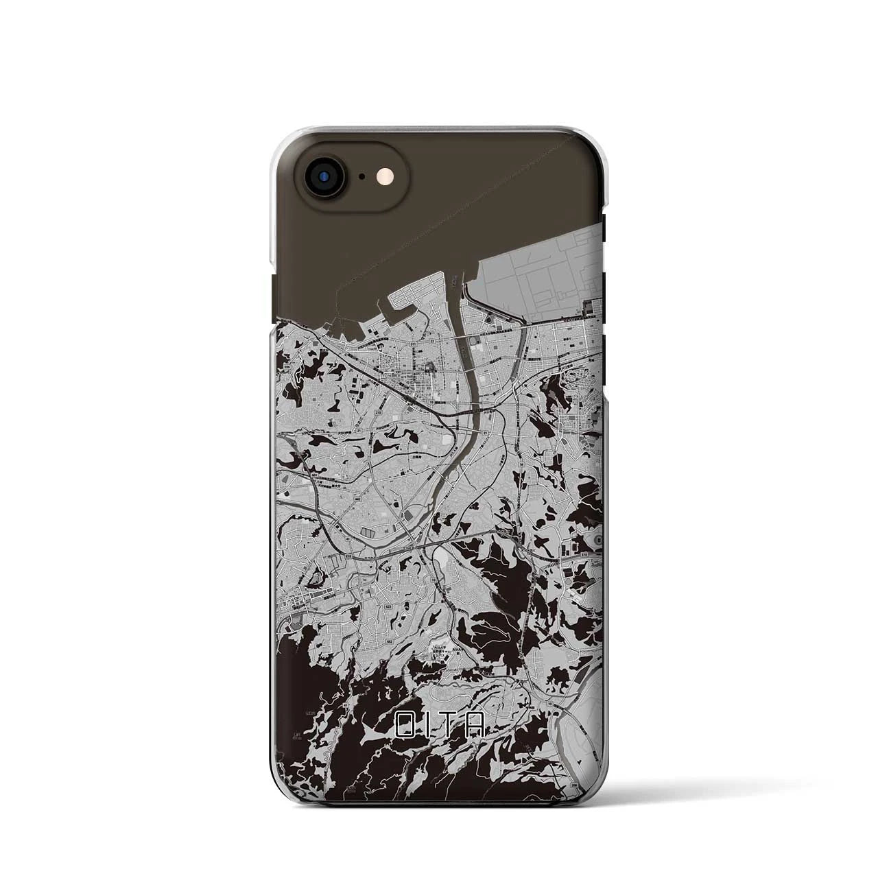 【大分(大分県)】地図柄iPhoneケース(クリアタイプ)