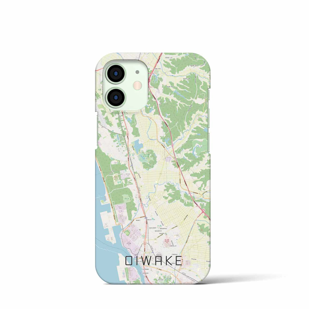 【追分(秋田県)】地図柄iPhoneケース(バックカバータイプ)