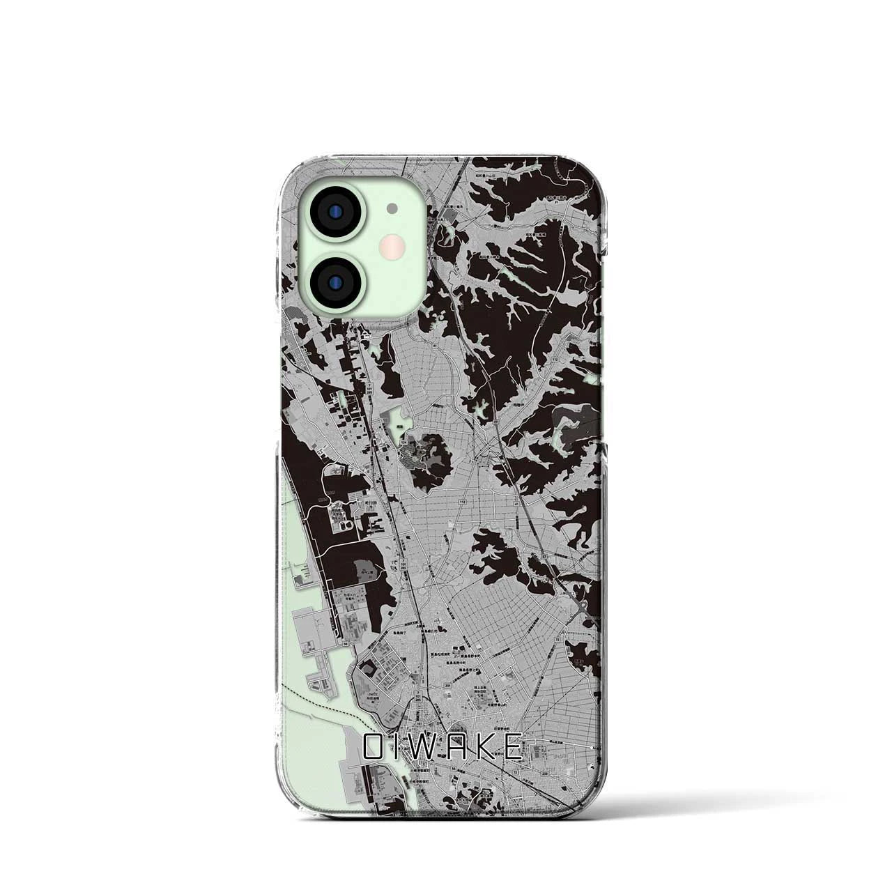 【追分(秋田県)】地図柄iPhoneケース(クリアタイプ)