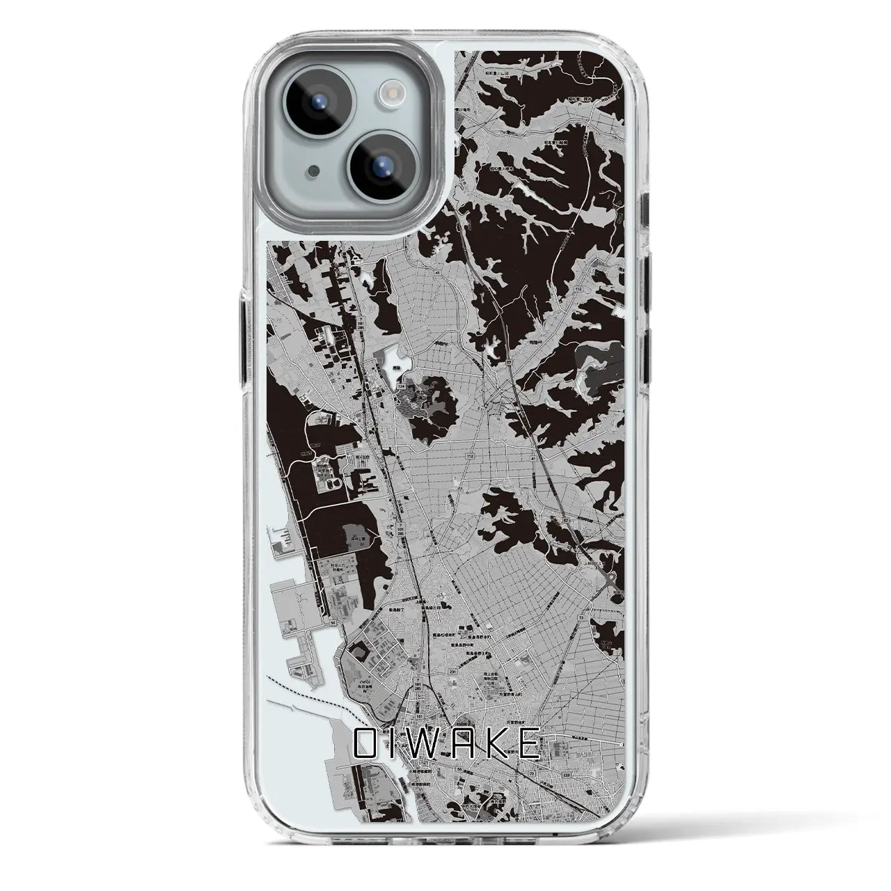 【追分(秋田県)】地図柄iPhoneケース(MagSafeタイプ)