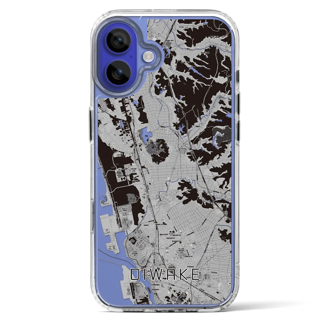 【追分(秋田県)】地図柄iPhoneケース(MagSafeタイプ)