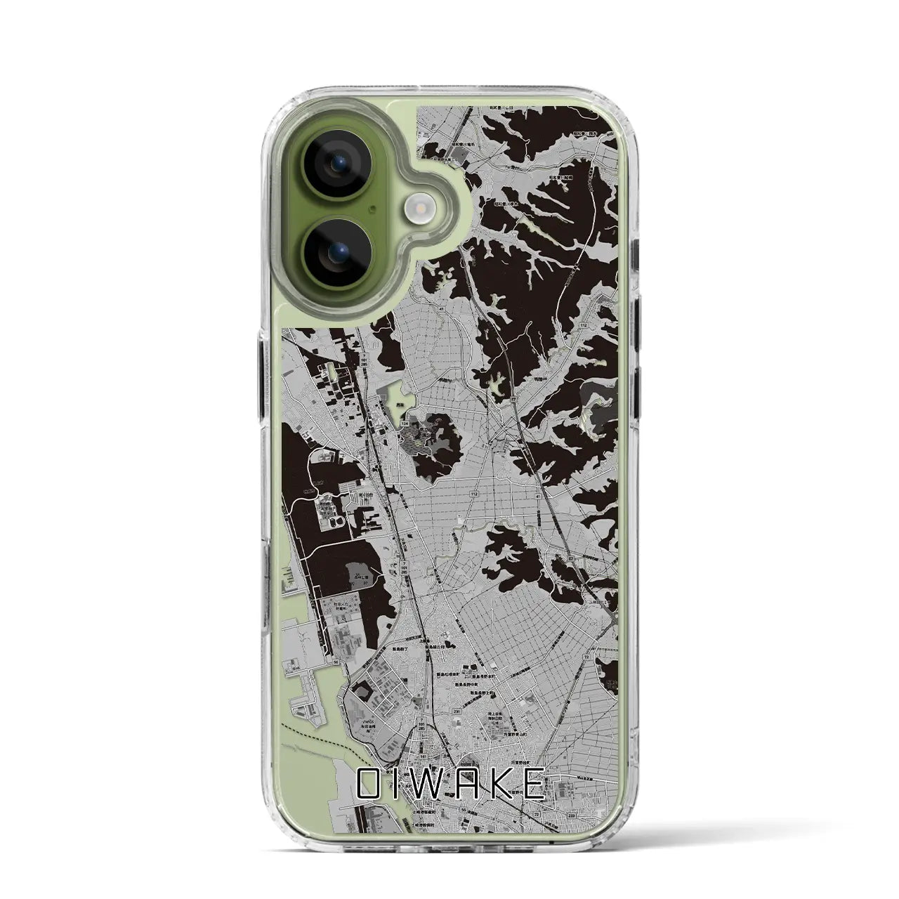 【追分(秋田県)】地図柄iPhoneケース(MagSafeタイプ)