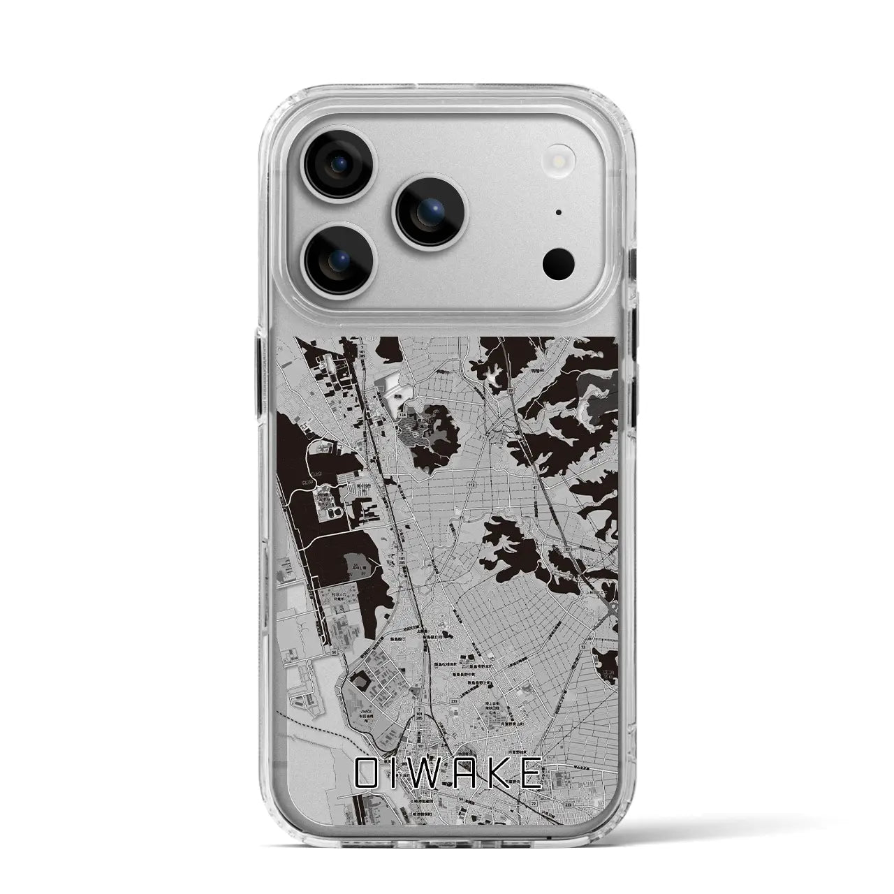 【追分(秋田県)】地図柄iPhoneケース(MagSafeタイプ)