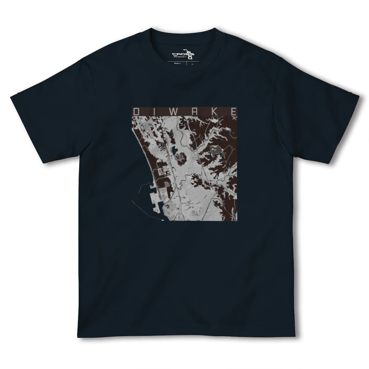 【追分(秋田県)】地図柄ヘビーウェイトTシャツ