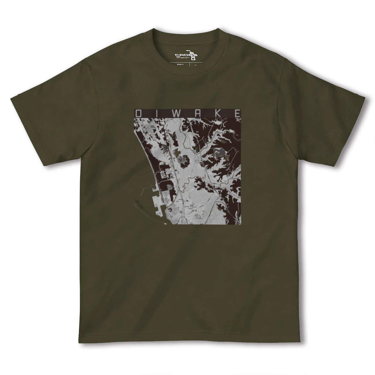 【追分(秋田県)】地図柄ヘビーウェイトTシャツ