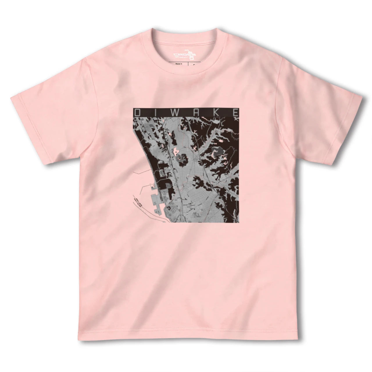 【追分(秋田県)】地図柄ヘビーウェイトTシャツ