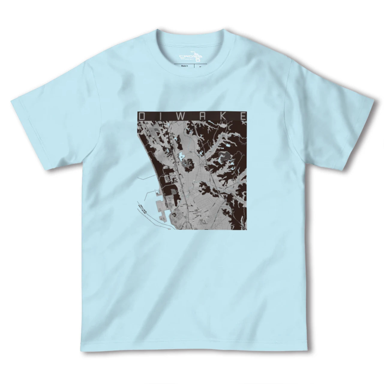 【追分(秋田県)】地図柄ヘビーウェイトTシャツ