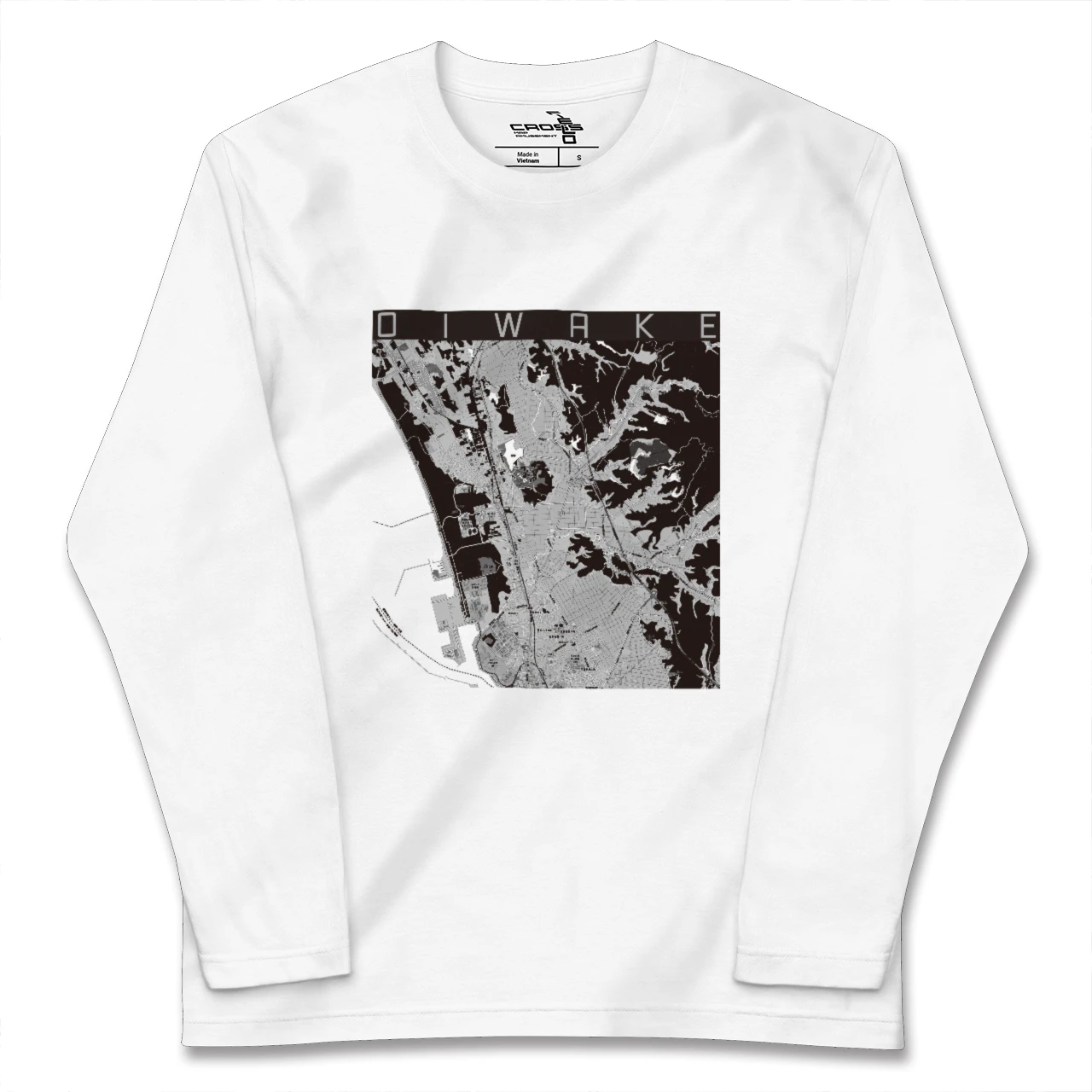 【追分(秋田県)】地図柄ロングスリーブTシャツ