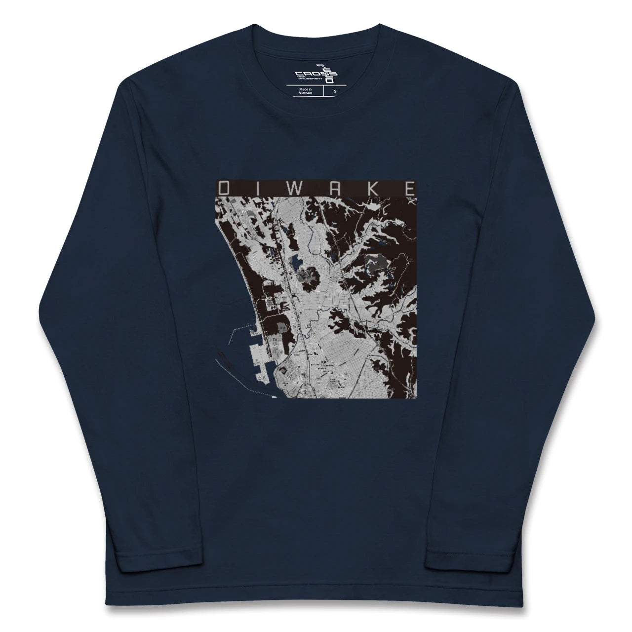 【追分(秋田県)】地図柄ロングスリーブTシャツ