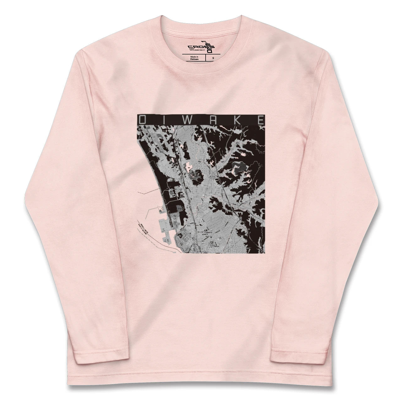【追分(秋田県)】地図柄ロングスリーブTシャツ