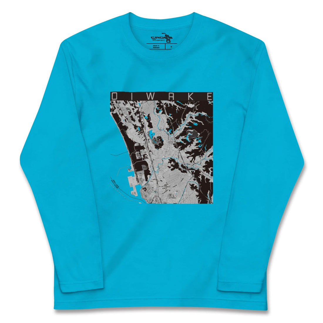 【追分(秋田県)】地図柄ロングスリーブTシャツ