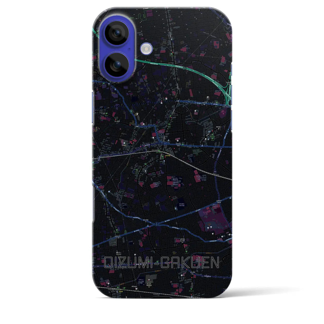 【大泉学園(東京都)】地図柄iPhoneケース(バックカバータイプ)