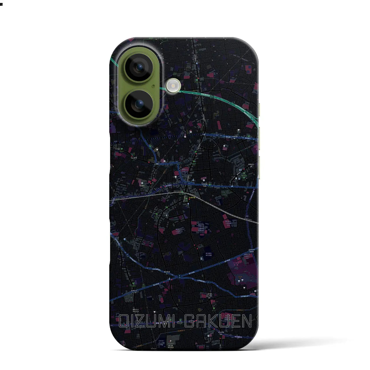 【大泉学園(東京都)】地図柄iPhoneケース(バックカバータイプ)