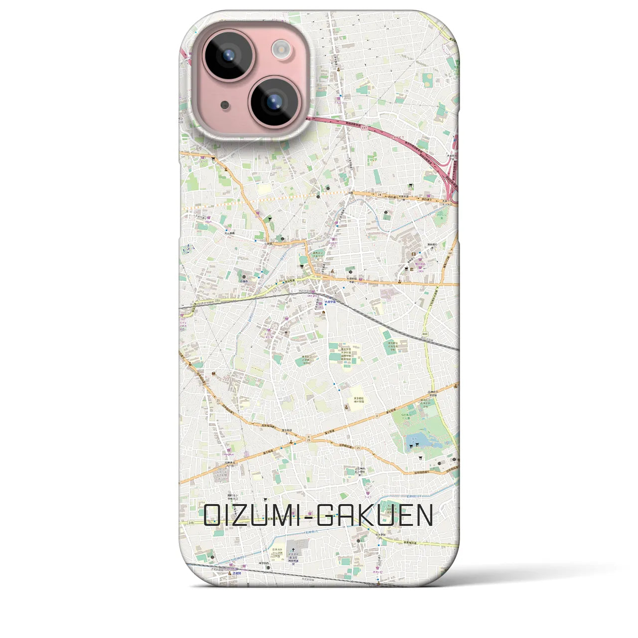 【大泉学園(東京都)】地図柄iPhoneケース(バックカバータイプ)