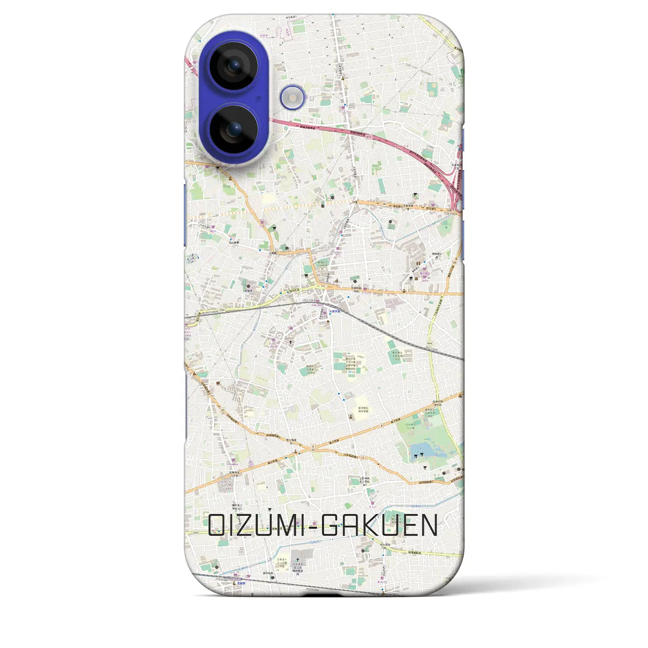 【大泉学園(東京都)】地図柄iPhoneケース(バックカバータイプ)ナチュラル・iPhone 16 Pro Max 用