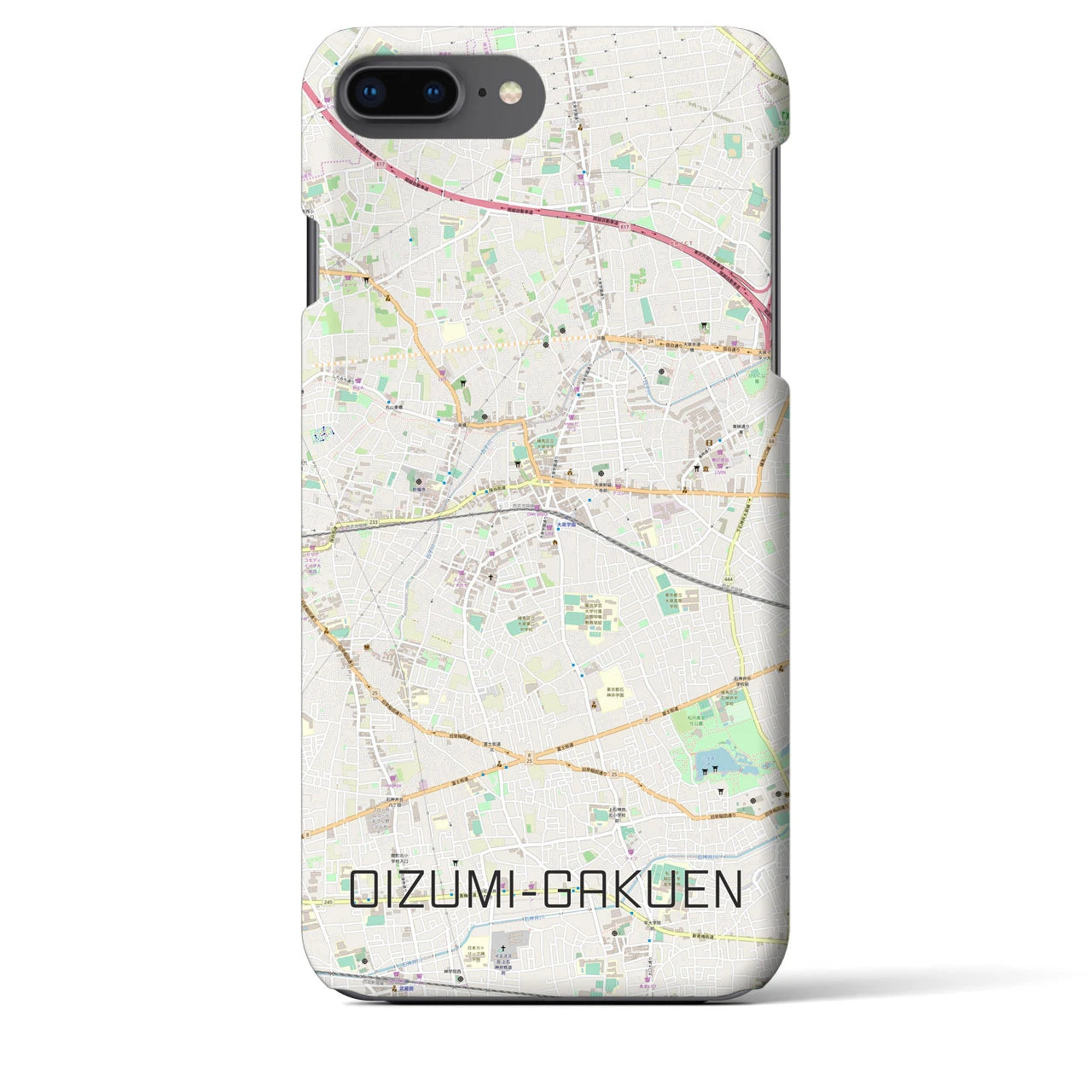【大泉学園(東京都)】地図柄iPhoneケース(バックカバータイプ)