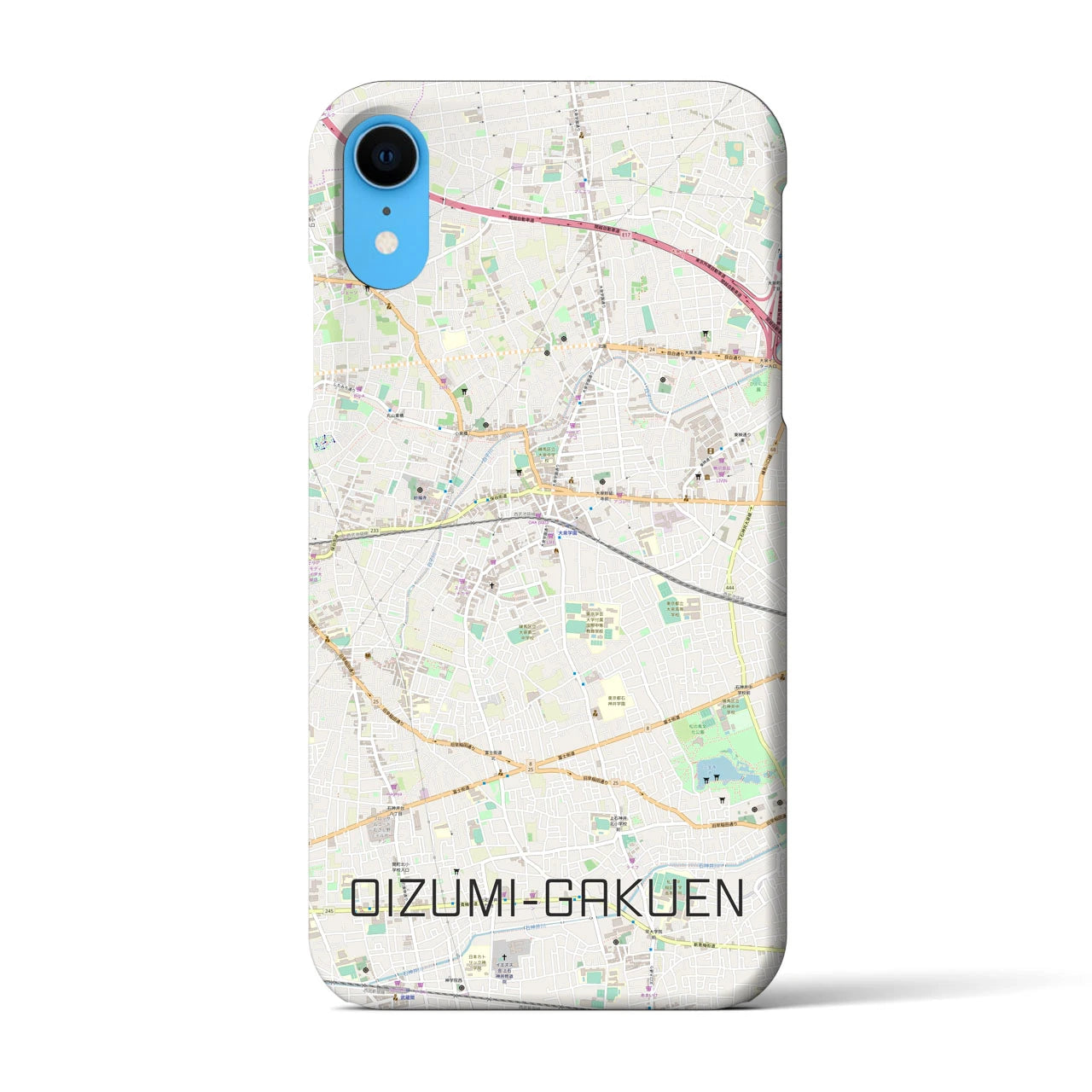 【大泉学園(東京都)】地図柄iPhoneケース(バックカバータイプ)