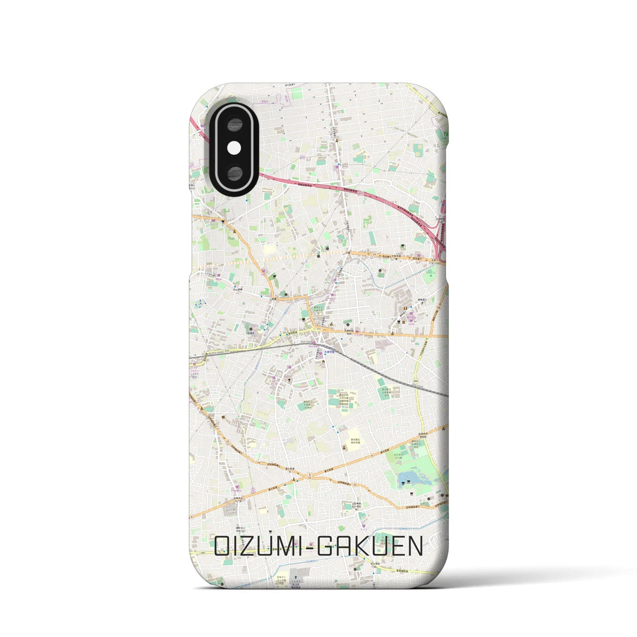【大泉学園(東京都)】地図柄iPhoneケース(バックカバータイプ)