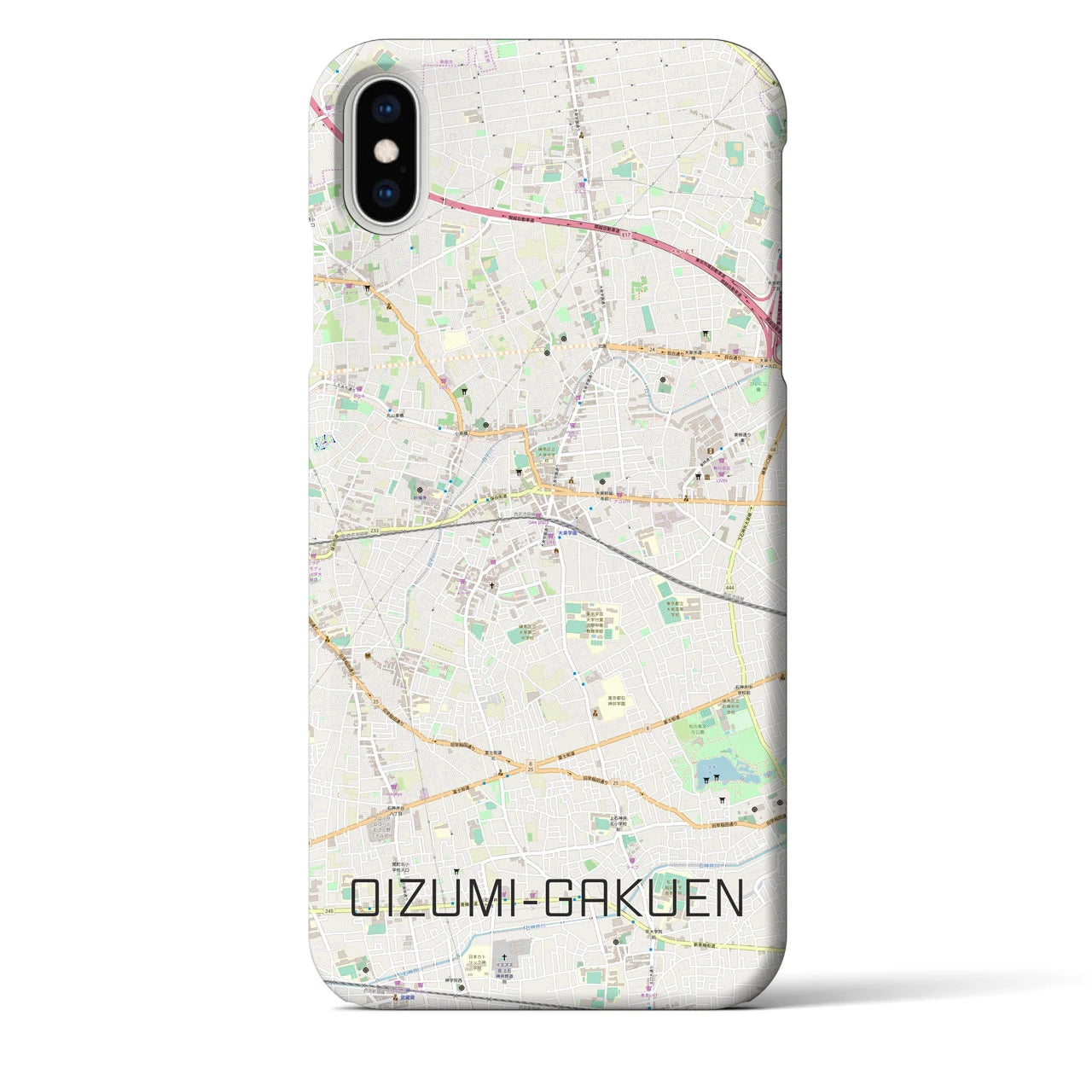 【大泉学園(東京都)】地図柄iPhoneケース(バックカバータイプ)