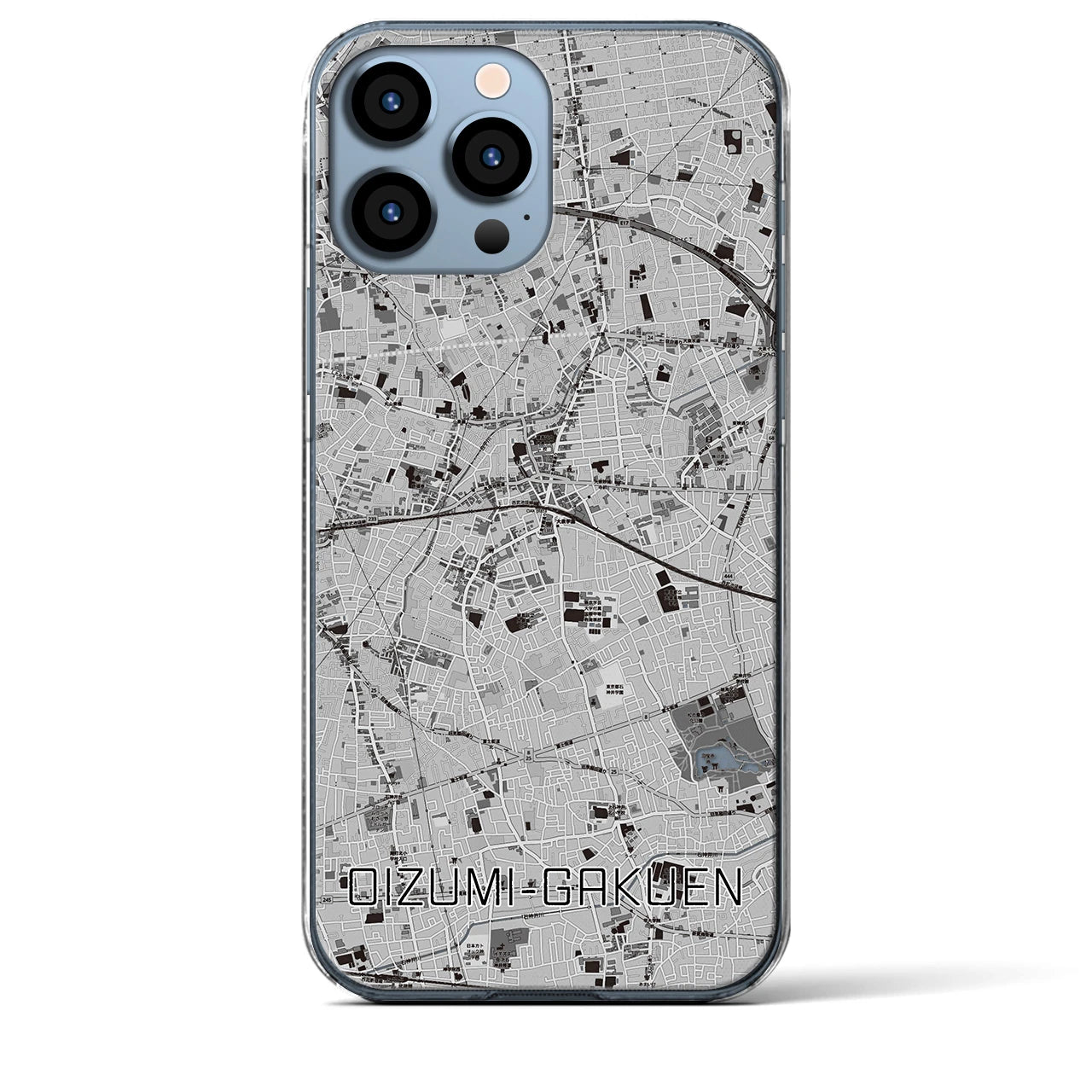 【大泉学園(東京都)】地図柄iPhoneケース(クリアタイプ)