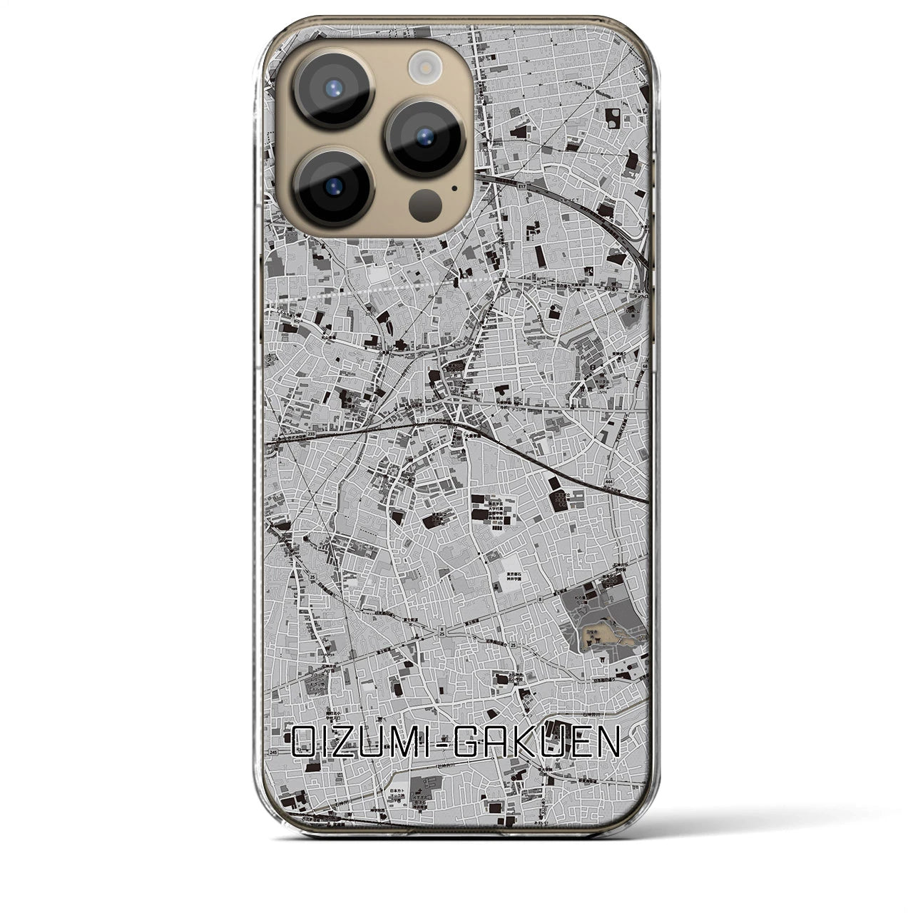 【大泉学園(東京都)】地図柄iPhoneケース(クリアタイプ)
