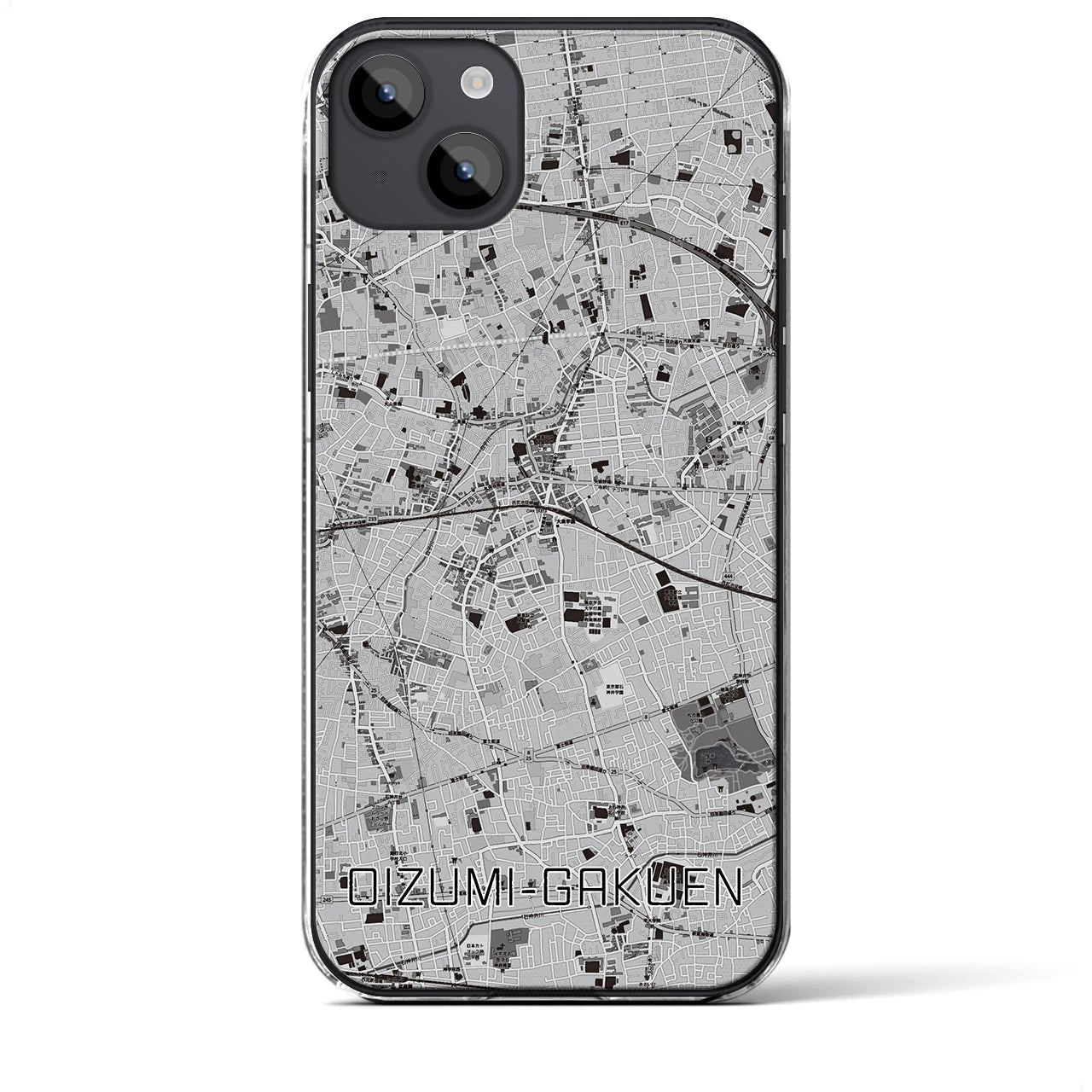 【大泉学園(東京都)】地図柄iPhoneケース(クリアタイプ)